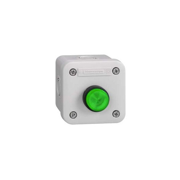 BOITE  BPL VERT 1 NO LED 24 V - Schneider Electric - XALE1W1B