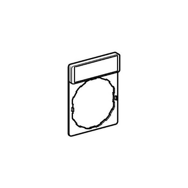 porte étiquette 24 x 28 mm taille 1 diam 16 avec étiquette vierge - Schneider Electric - ZB6YD22