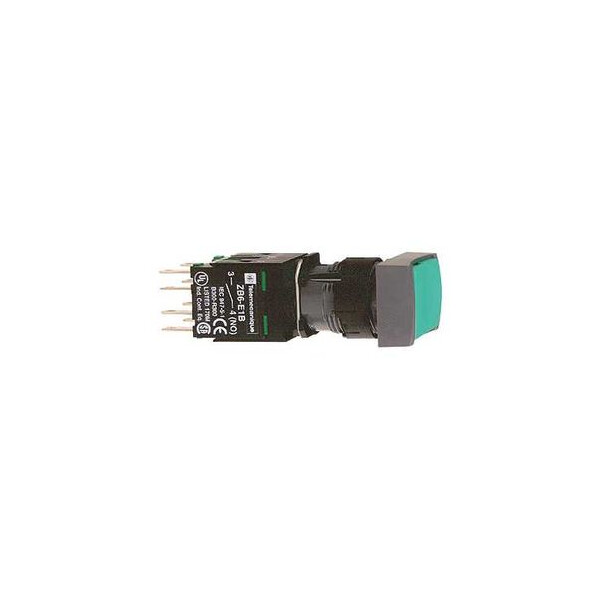 boutonpoussoir vert diam 16 à impulsion affleurant 1O plus 1F - Schneider Electric - XB6DA35B