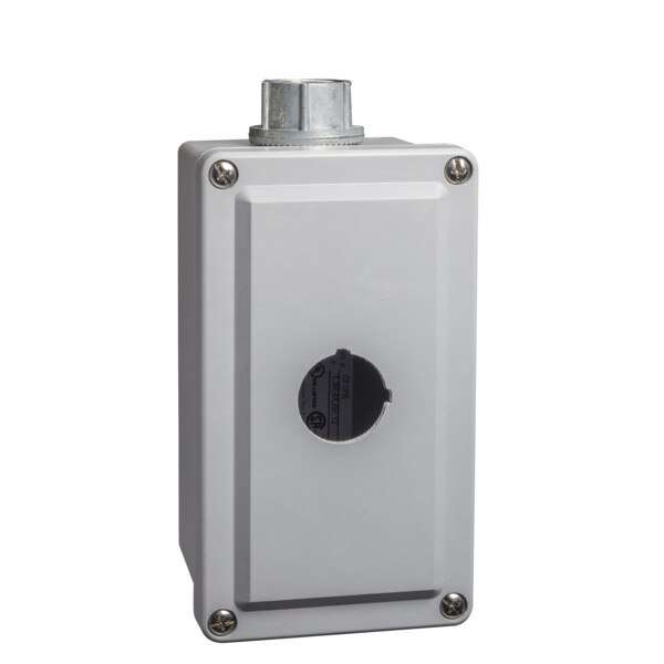 BOITE ALUMINIUM VIDE  OUVERTURE DE CONDUIT M25  UN TROU - Schneider Electric - 9001TY1