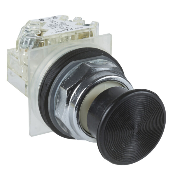 Schneider Electric Bouton poussoir Noir Diam 30 Coupdepoing Diam 35 - Schneider Electric - 9001KR24BH13