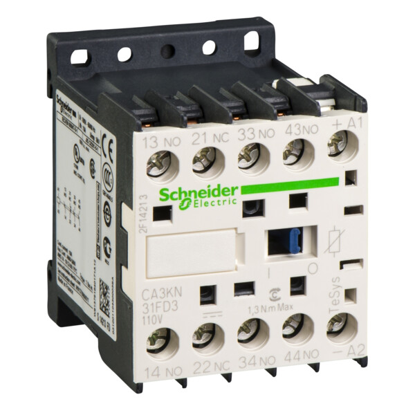 Schneider Electric Contacteur Ca3K 3 F Plus 1 O Instantané 10 A 110 V Cc - Schneider Electric - CA3KN31FD3