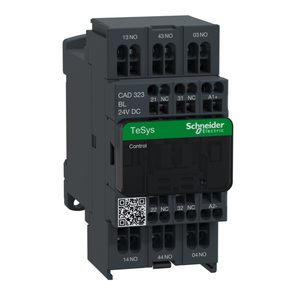 Schneider Electric Contacteur Tesys Cad323 3 F Plus 2 O Instantané 10 A 24 V Cc - Schneider Electric - CAD323BL
