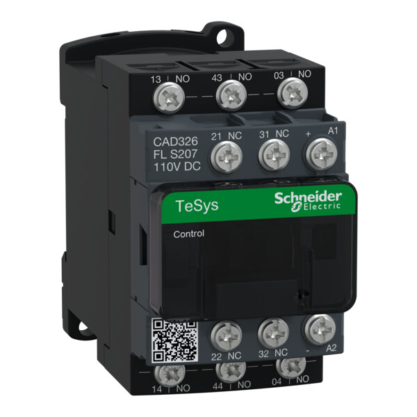 CONTACTEUR CONT.AUX.110V BC C.FERM. - Schneider Electric - CAD326FLS207