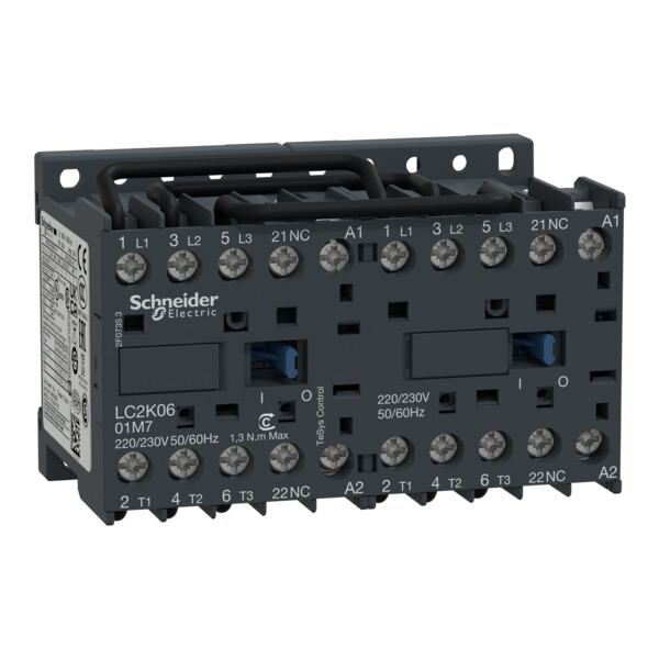 Schneider Electric Contacteur Inverseur Tesys Lc2K 3P Ac3 440V 6 A Bobine 115 V Ca - Schneider Electric - LC2K0601FE7