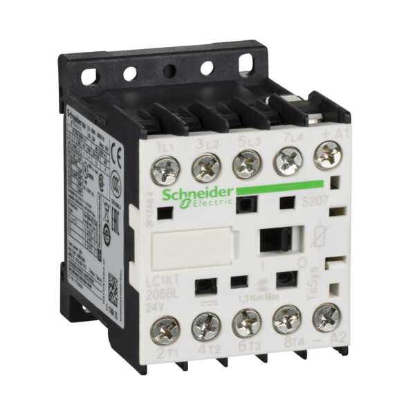 Contacteur 2P+2R 20 A AC1 TeSys K Schneider – 24 BC – Cosses Fermées Ferroviaire - Schneider Electric - LC1K0986BLS207
