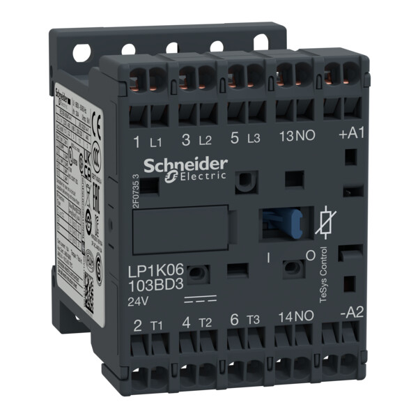 Schneider Electric Contacteur Tesys Lp1K 3P Ac3 440V 6 A Bobine 24 V Cc - Schneider Electric - LP1K06103BD3