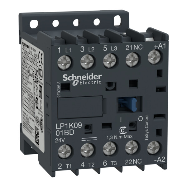 Schneider Electric Contacteur Tesys Lp1K 3P Ac3 440V 9 A Bobine 12 V Cc - Schneider Electric - LP1K0901JD