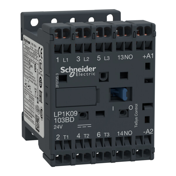 Schneider Electric Contacteur Tesys Lp1K 3P Ac3 440V 9 A Bobine 24 V Cc - Schneider Electric - LP1K09103BD