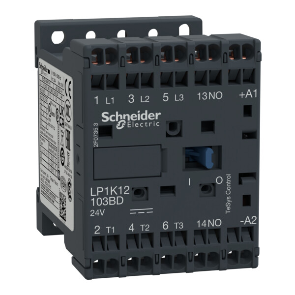 Schneider Electric Contacteur Tesys Lp1K 3P Ac3 440V 12 A Bobine 24 V Cc - Schneider Electric - LP1K12103BD