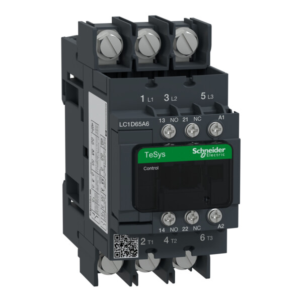 Schneider Electric Contacteur cosses fermées 3P Ac3 440V 65A Bob 230Vca 50/60Hz - Schneider Electric - LC1D65A6P7