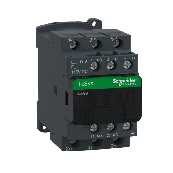 Schneider Electric Contacteur Tesys Lc1D 3P Ac3 440V 18 A Bobine 110 Vcc - Schneider Electric - LC1D18FL