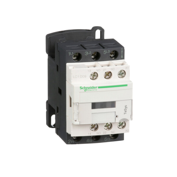 contacteur CONT 9A 1F plus 1O 120V 50-60 - Schneider Electric - LC1D09G7