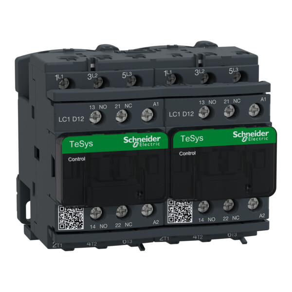 Schneider Electric Contacteur Inverseur Tesys Lc2D 3P Ac3 440V 12 A Bobine 24 V Ca - Schneider Electric - LC2D12B7