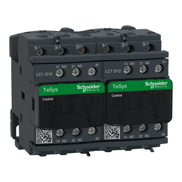 Schneider Electric Contacteur Inverseur Tesys Lc2D 3P Ac3 440V 12 A Bobine 110 V Ca - Schneider Electric - LC2D12F7