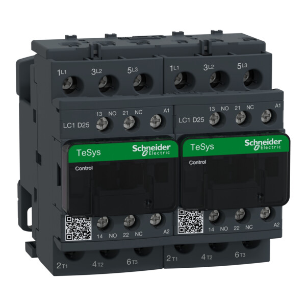 Schneider Electric Contacteur Inverseur Tesys Lc2D 3P Ac3 440V 25 A Bobine 48 V Ca - Schneider Electric - LC2D25E7