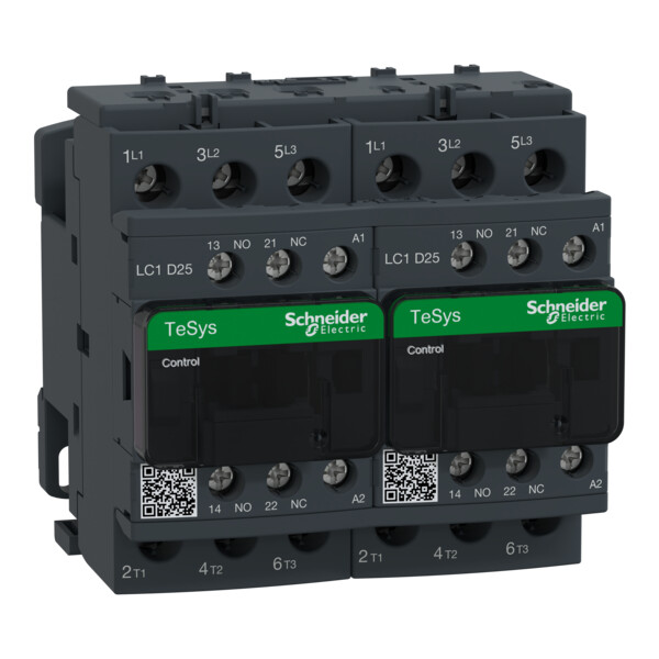 Schneider Electric Contacteur Inverseur Tesys Lc2D 3P Ac3 440V 25 A Bobine 230 V Ca - Schneider Electric - LC2D25P7