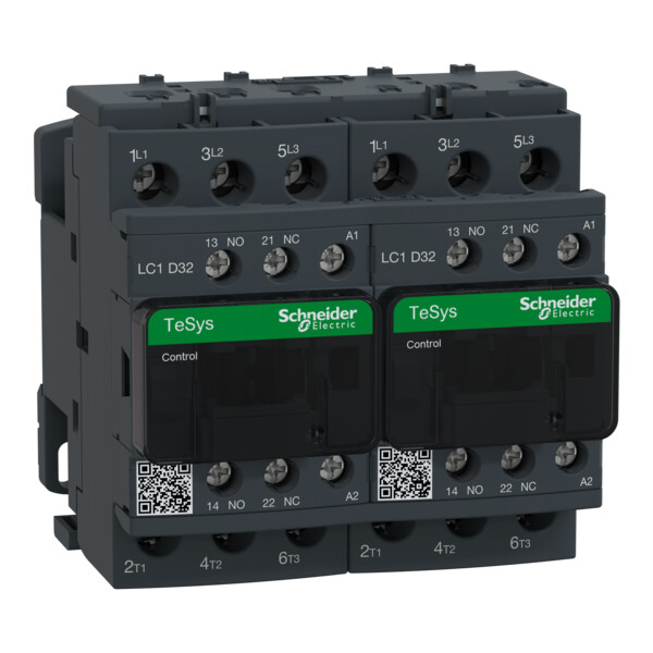 Schneider Electric Contacteur Inverseur Tesys Lc2D 3P Ac3 440V 32 A Bobine 230 V Ca - Schneider Electric - LC2D32P7V