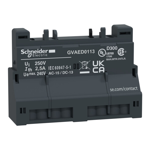 Schneider Electric Block Additif Frontal 1 Nc 1 No Defaut Version Borne Ressort - Schneider Electric - GVAED0113