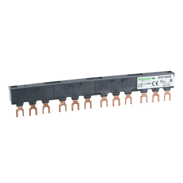 Schneider Electric TeSys GV - jeu de barre tripolaire - 63A - 4 dérivations - pas 45 mm - Schneider Electric - GV2G445