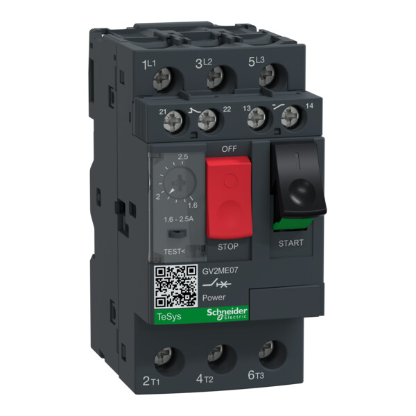 Schneider Electric Disjoncteur Disj.Mot.1,6-2,5 Plus Add - Schneider Electric - GV2ME07AE11TQ