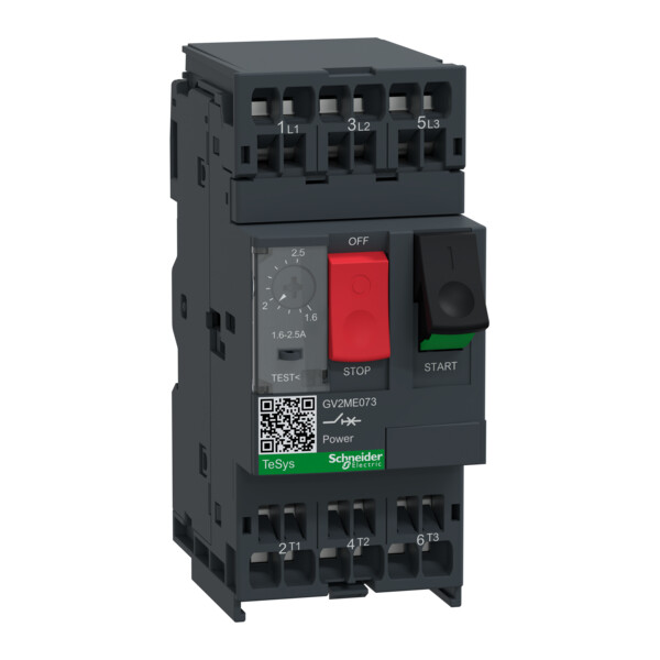 Schneider Electric Disjoncteur Moteur Gv2Me 1,6 à 2,5 A 3P 3D Déclencheur Magnétothermique - Schneider Electric - GV2ME073
