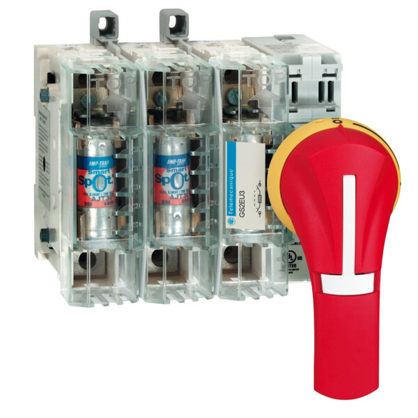 POIGNEE EXT FRONT 30-60A 3R,12 ROUGE - Schneider Electric - GS2AH120