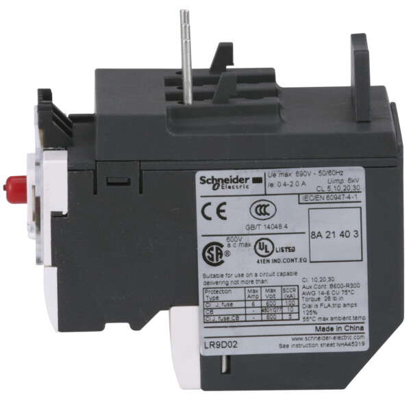 Tesys Lr9d - Relais De Protection électronique - 0,4...2,0a - Class 5/10/20/30 - Schneider Electric - LR9D02