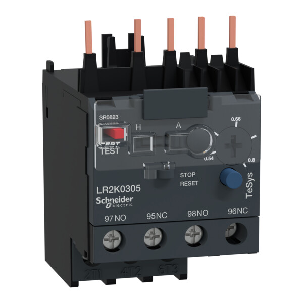 Schneider Electric Relais de Protection Thermique Moteur 0,54 à 0,8 A Classe 10A - Schneider Electric - LR2K0305