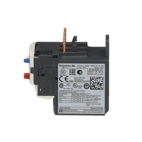Schneider Electric Relais de Protection Thermique Moteur Tesys 30 à 38 A Classe 10A - Schneider Electric - LRD35