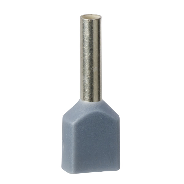 Schneider Electric Embout de câblage Double Surmoulé Format Moyen 0,75 Mm² Gris - Schneider Electric - AZ5DE007D