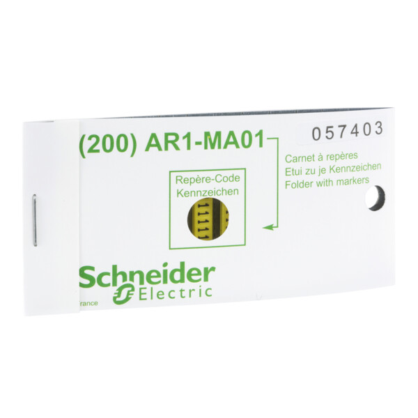 Schneider Electric Repère encliquetable Jaune Jeu de 200 Caractère U - Schneider Electric - AR1MB01U