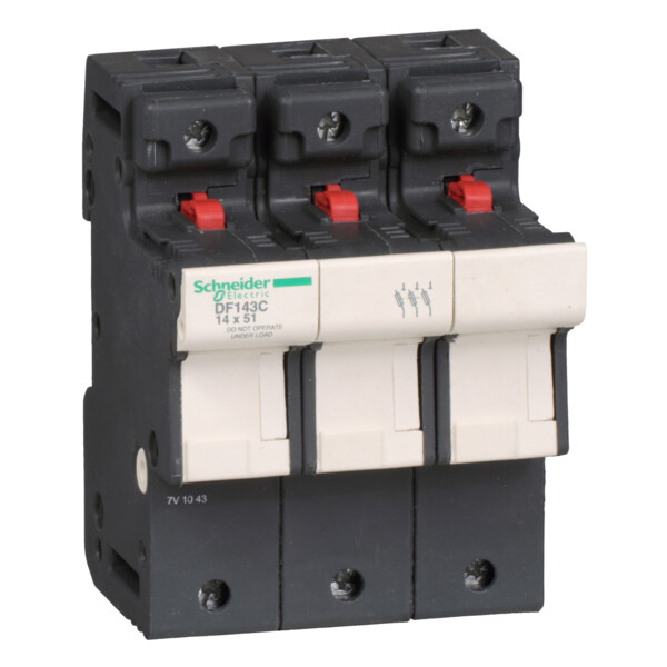PORTE-FUS 3P 50A POUR FUSIBLE 14 X 51 MM - Schneider Electric - DF143C