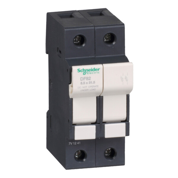 PORTE-FUS 2P 25A POUR FUSIBLE 8,5 X 31,5 MM - Schneider Electric - DF82