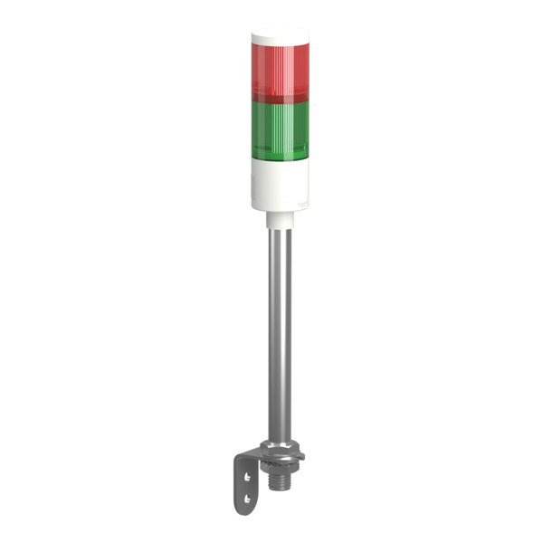 Harmony XVGK - Colonne monolithique - Ø50 - fixe rouge/vert - 24V - equerre - Schneider Electric - XVGKB2