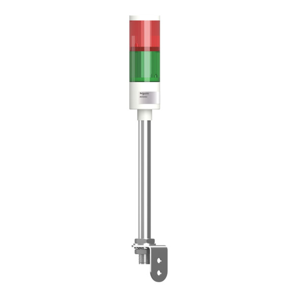 Harmony XVGK - Colonne monolithique - Ø50 - fixe rouge/vert - 24V - equerre - Schneider Electric - XVGKB2