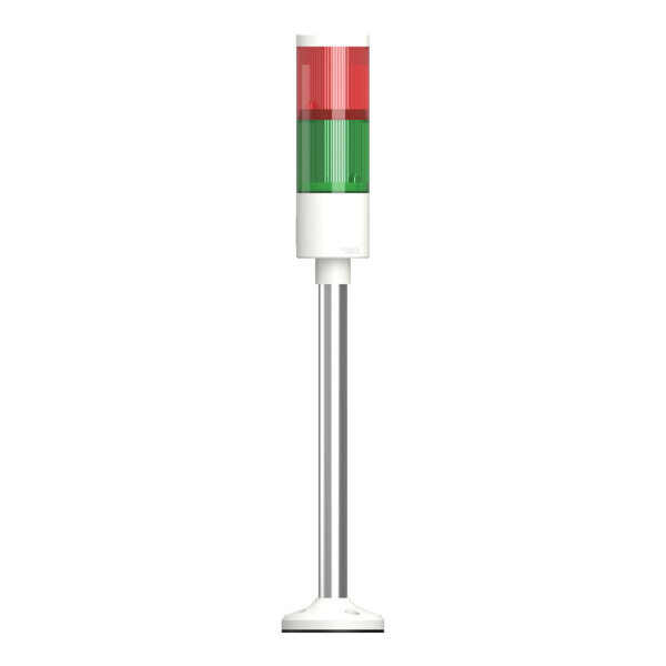 Harmony XVGK - Colonne monolithique - Ø50 - fixe rouge/vert - 24V - socle - Schneider Electric - XVGKB2H