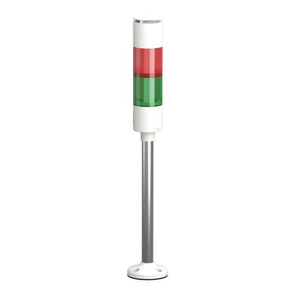 Harmony XVGK - Colonne monolithique - Ø50 - fixe R/V - 24V - buzzer - socle - Schneider Electric - XVGKB2SH