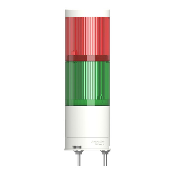 Harmony XVGK - Colonne monolithique - Ø50 - fixe R/V - 24V - embase 3 broches - Schneider Electric - XVGKB2W