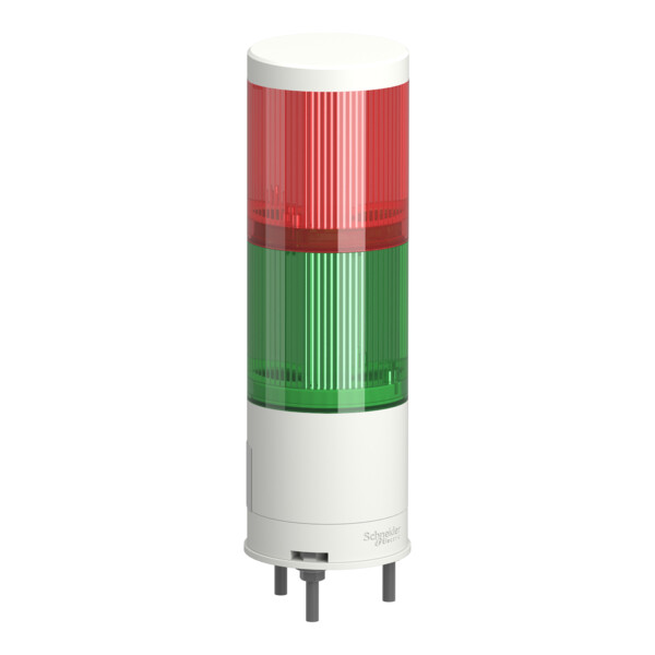 Harmony XVGK - Colonne monolithique - Ø50 - fixe R/V - 24V - embase 3 broches - Schneider Electric - XVGKB2W