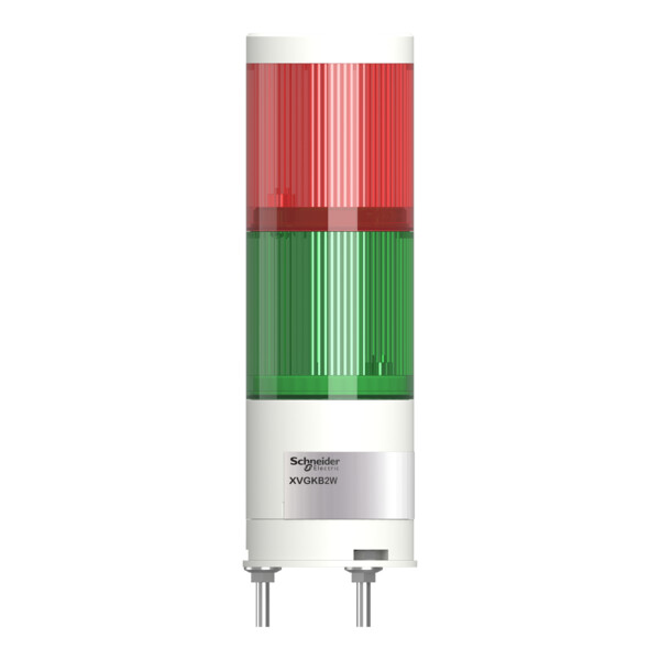 Harmony XVGK - Colonne monolithique - Ø50 - fixe R/V - 24V - embase 3 broches - Schneider Electric - XVGKB2W