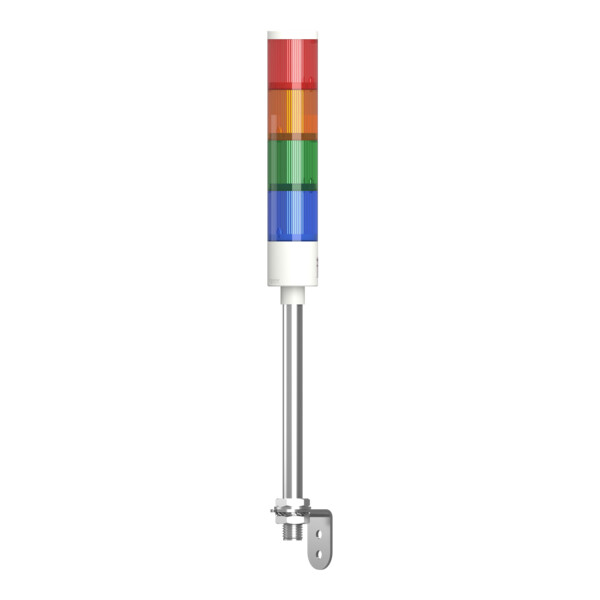 Harmony XVGK - Colonne monolithique - Ø50 - fixe R/O/V/bleu - 24V - equerre - Schneider Electric - XVGKB4