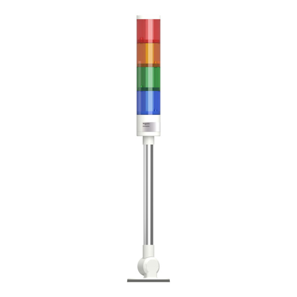 Harmony XVGK - Colonne monolithique - fixe R/O/V/bleu - 24V - inclinable - Schneider Electric - XVGKB4M