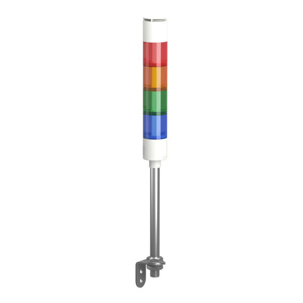 Harmony XVGK - Colonne monolithique - fixe R/O/V/bleu - 24V - buzzer - equerre - Schneider Electric - XVGKB4S