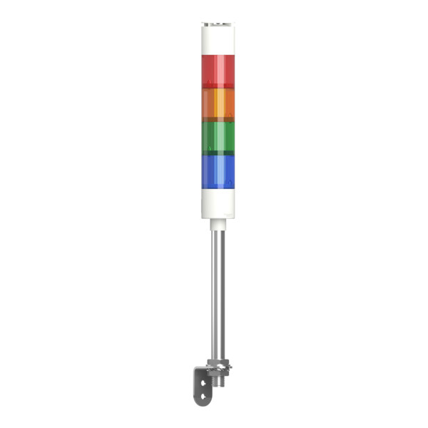 Harmony XVGK - Colonne monolithique - fixe R/O/V/bleu - 24V - buzzer - equerre - Schneider Electric - XVGKB4S