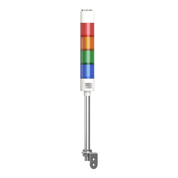 Harmony XVGK - Colonne monolithique - fixe R/O/V/bleu - 24V - buzzer - equerre - Schneider Electric - XVGKB4S