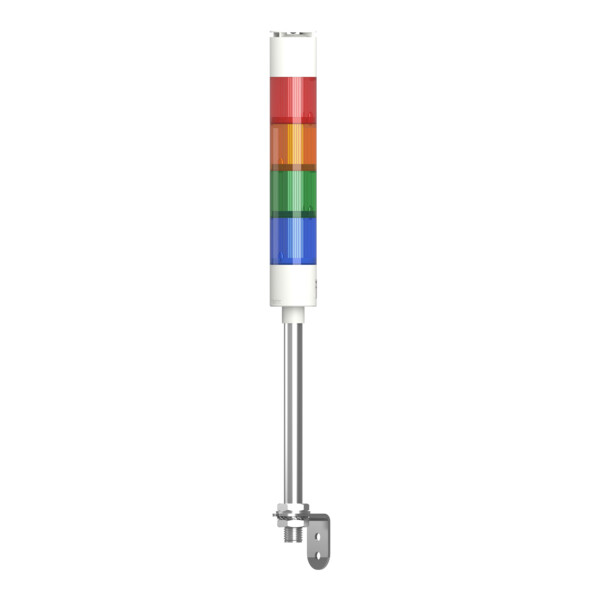 Harmony XVGK - Colonne monolithique - fixe R/O/V/bleu - 24V - buzzer - equerre - Schneider Electric - XVGKB4S