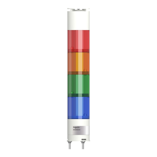 Harmony XVGK - Colonne monolithique - fixe R/O/V/B - 24V - buzzer - 3 broches - Schneider Electric - XVGKB4SW