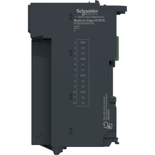 EdgeIO NTS Module seul Sortie TOR 4 voies-100à240VAC-2A-Sink-1/2/3Fils - Durcie - Schneider Electric - NTSDAO0415H