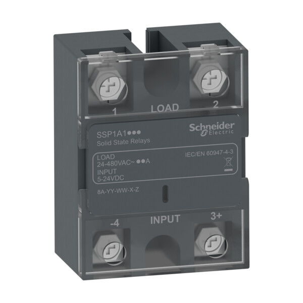 Harmony Easy - relais statique - 5-24Vcc / 24-240 Vac 15A ou 90A si SSP1HP06 - Schneider Electric - SSP1A1125BDE